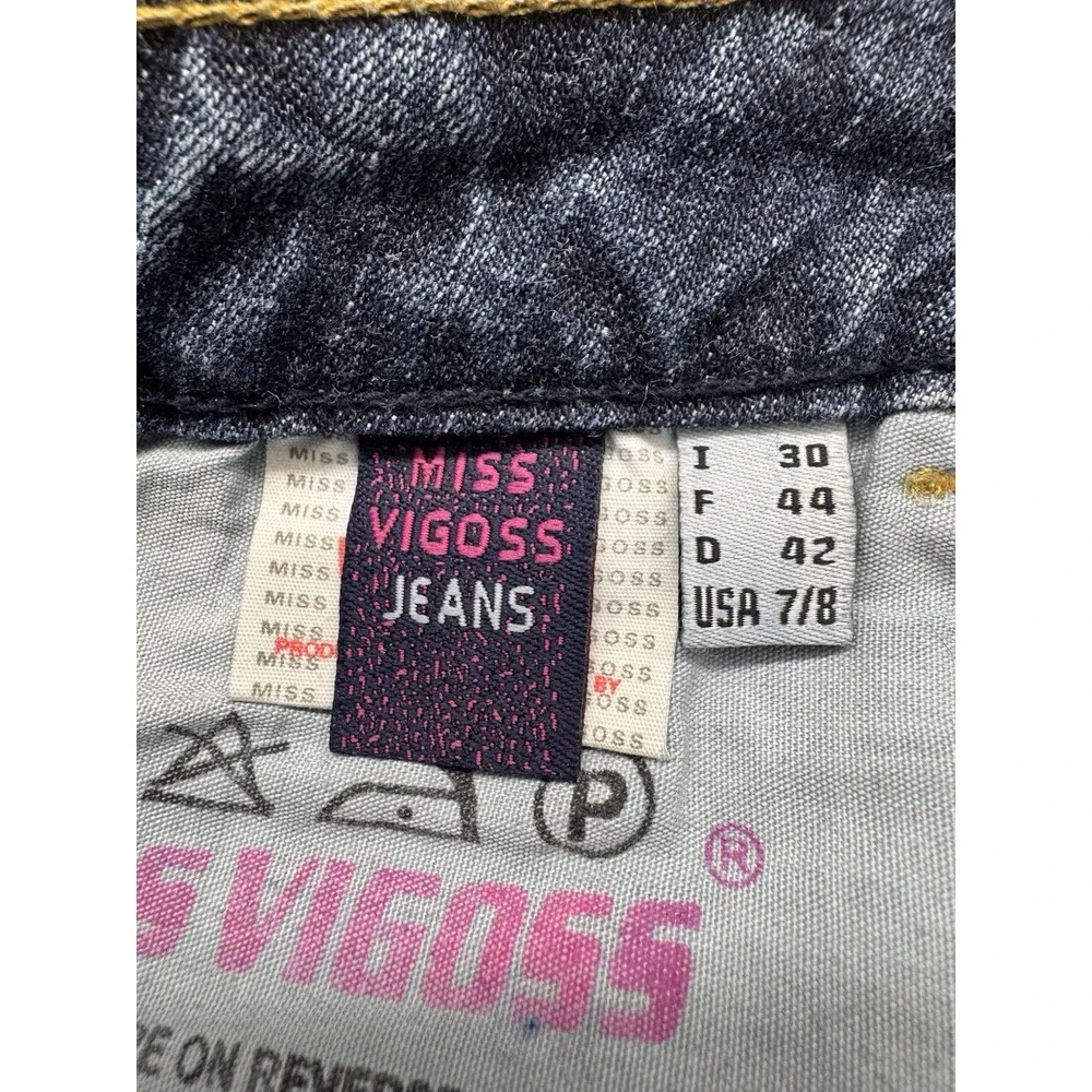 2000s Miss Vigoss Bootcut  Size 7/8 Denim Mixed Split‎ Patched Color Jeans Party